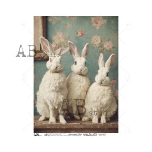 Lapins blancs grand modèle - A3